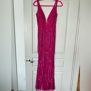 Jovani Fuchsia Gown 22712